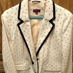 Black and cream polka dot jacket